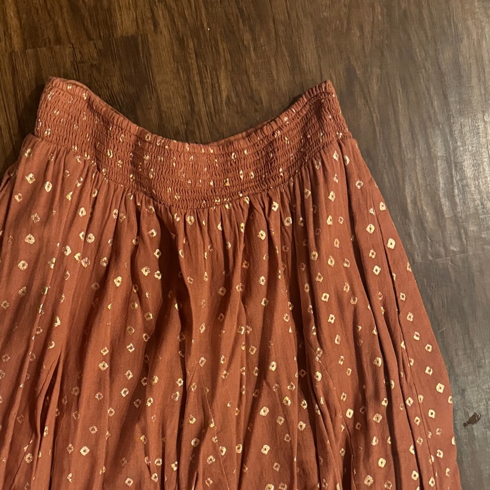Anthropologie Terracotta Full Skirt - Picture 8 of 11
